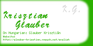 krisztian glauber business card
