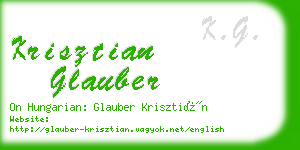 krisztian glauber business card